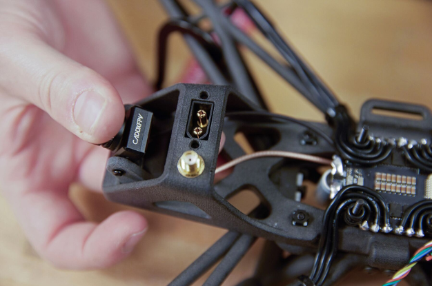 Bespoke 3D printed bracket on UAV